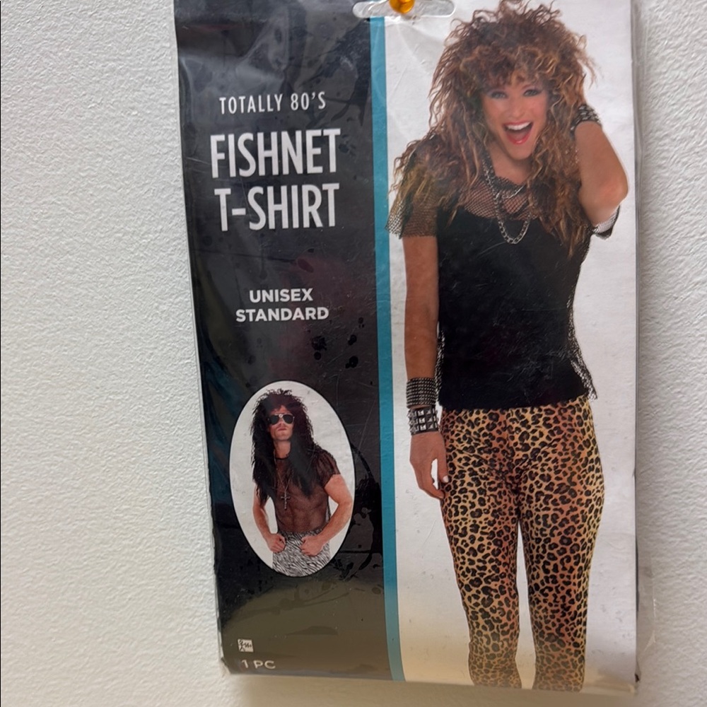 Amscan Halloween Totally 80's Fishnet T-Shirt